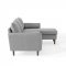 Revive Sectional Sofa in Light Gray Fabric by Modway