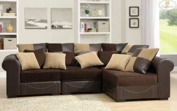 Lamont 4Pc Modular Sectional Sofa 9733 by Homelegance [HESS-9733 Lamont Set]