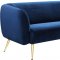 Harlow Sofa 685 in Navy Velvet Fabric by Meridian w/Options