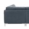 Leonardo Sectional Sofa in Blue Leather by J&M w/Storage