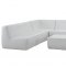 Align 5Pc Sectional Sofa Set in White Bonded Leather by Modway