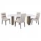 Carla Dining Table 106651 White Marble Top by Coaster w/Options