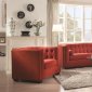 Cairns 504907 Sofa in Crimson Fabric by Coaster w/Options