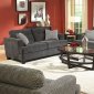 Slate Grey Chenille Stylish Sofa & Loveseat Set w/Tufted Seats