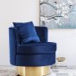 Kendra Accent Chair 576 in Navy Velvet by Meridian