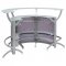 Dallas Home Bar 3Pc Set 100135 in Silver by Coaster