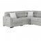 U9401 Sectional Sofa Bed in Nickel by Global w/Optional Ottoman