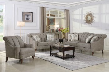 Lakeland Sofa 508721 - Brown Chenille Fabric - Coaster w/Options [CRS-508721-Lakeland]