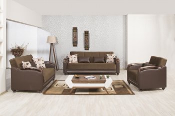 Divamax Sofa Bed in Dark Chocolate Fabric by Casamode w/Options [CMSB-Divamax Sarp Dark Chocolate]