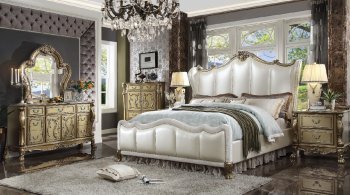 Dresden II Bedroom 27820Q in Champagne PU by Acme w/Options [AMBS-27820Q-Dresden II]