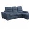 Alfio Sectional Sofa Sleeper Bed 9808BUE in Blue by Homelegance