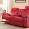 Talbot Motion Sofa 8524RD in Red by Homelegance w/Options