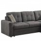 Gus Sectional Sofa 501677 by Coaster in Fabric w/Sleeper