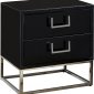 Nova Side Table 817 in Black Glass by Meridian