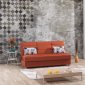 Romano Sofa Bed in Orange Fabric by Casamode