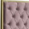 Lana Upholstered Bed in Pink Velvet Fabric by Meridian