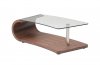 Grace Coffee Table in Walnut by J&M w/ Glass Top