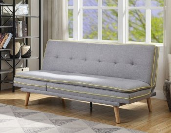 Savilla Adjustable Sofa 57164 in Gray Linen Fabric by Acme [AMSB-57164 Savilla]