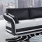 UA189 Sofa in White & Black Bonded Leather by Global Furniture