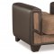 Mondo Sofa Bed Convertible in Brown Fabric by Casamode w/Options