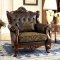 Kamilah Sofa CM6787 in Brown Leather Match & Dark Oak w/Options