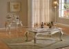 Marquee 252 Coffee Table in Pearl White w/Marble Top & Options