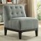 Cassia Accent Chair 59492 Set of 2 in Gray Fabric by Acme