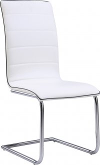 D490DC-WH Dining Chair Set of 4 in White PU by Global