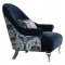 Jaborosa Chair 50347 in Blue Velvet by Acme w/Options