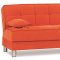 Smart Fit Sofa Bed in Orange Fabric by Casamode