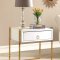 Annie Side Table 802 in White Glass by Meridian