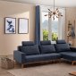 Summer Sectional Sofa in Dark Blue Fabric by ESF