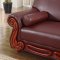 Bella 632 Sofa in Burgundy Bonded Leather w/Optional Items