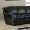 U8080 Sofa in Black Bonded Leather by Global Furniture USA