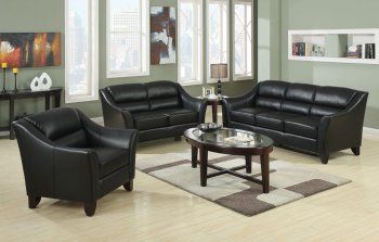 504531 Brooklyn Sofa in Black Bonded Leather by Coaster [CRS-504531 Brooklyn]