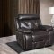 U2133 Agnes Leather Gel Sofa in Walnut by Global w/Options