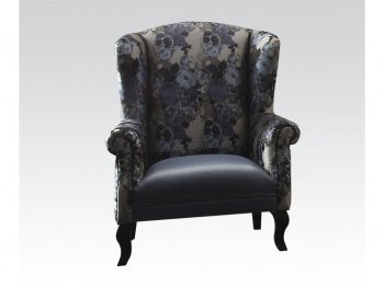 59222 Fatine Accent Chair in Black & Blue by Acme [AMCC-59222 Fatine]