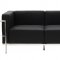 Charles Grande Sofa in Black Leather by Modway w/Options