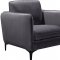 Poppy Sofa 690 in Grey Velvet Fabric by Meridian w/Options