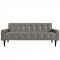 Delve Sofa in Gray Vinyl by Modway w/Options