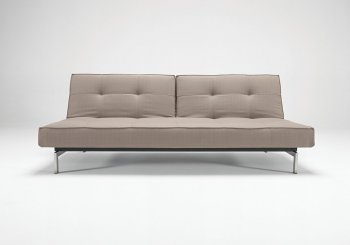 Grey or Dark Grey Fabric Modern Sofa Bed Convertible [INSB-Splitback-Grey Fabric]