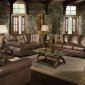 Brown Specially Treated Microfiber Classic Sofa & Loveseat Set