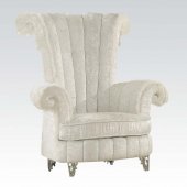 59124 Parr Accent Chair in White Fabric by Acme