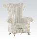 59124 Parr Accent Chair in White Fabric by Acme