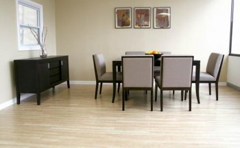 Wenge Finish Elegant Modern Dining Room w/Taupe Chairs [WIDS-Cassandra]