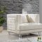 Lucas Sofa 609 in Cream Velvet Fabric by Meridian w/Options