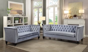 Honor Sofa 52785 in Blue-Gray Velvet by Acme w/Options [AMS-52785-Honor]