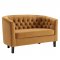 Prospect Loveseat & Chair Set Cognac Velvet by Modway w/Options