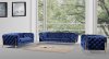 Sheila Sofa Set 3Pc in Dark Blue Velour Fabric by VIG