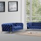 Sheila Sofa Set 3Pc in Dark Blue Velour Fabric by VIG